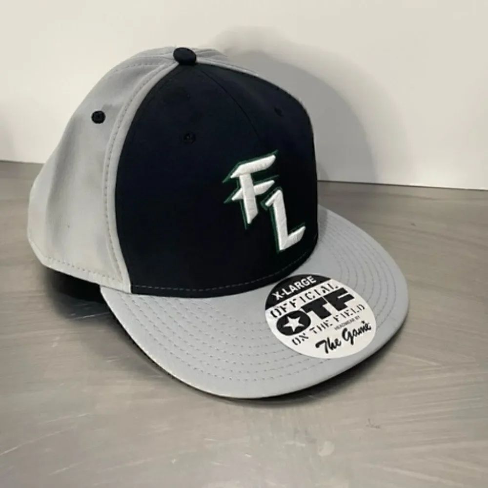 The Game Pro Official On The Field Florida Logo Baseball Hat Gray Black Cap Sz X